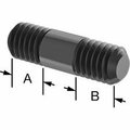 Bsc Preferred Black-Oxide Steel Threaded on Both Ends Stud 7/16-14 Thread Size 1-1/2 Long 90281A305